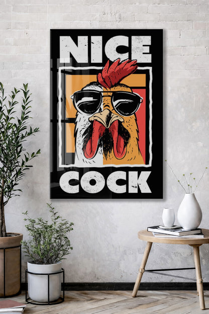 Pop Art Horoz Cam Tablo – Genç Odası ve Bar Dekoru - Peony094