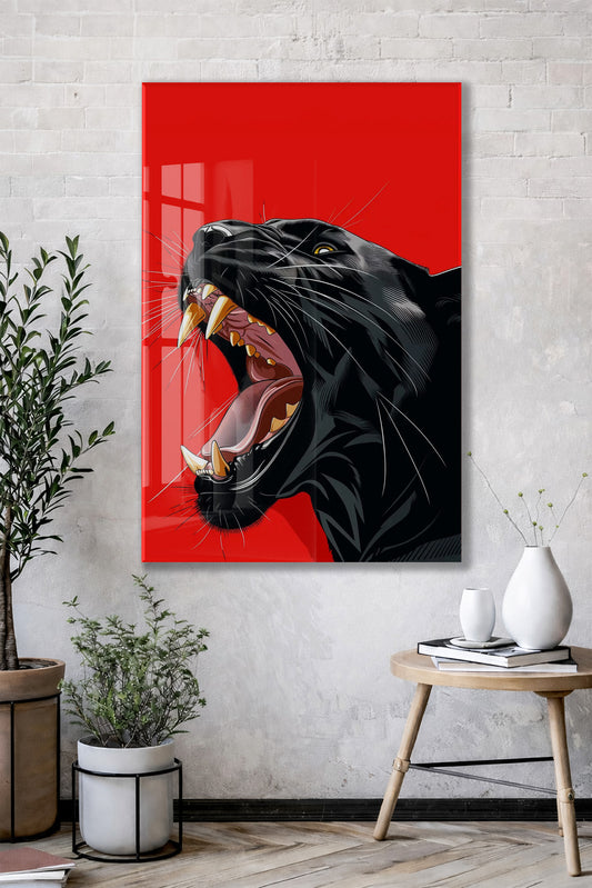 Black Panther Close-Up – Modern Pop Art Cam Tablo- Peony141