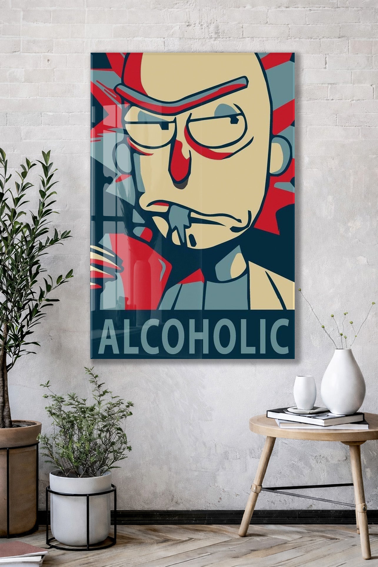 Rick and Morty Rick Portre Poster – Retro Stil Cam Duvar Dekoru- Peony113