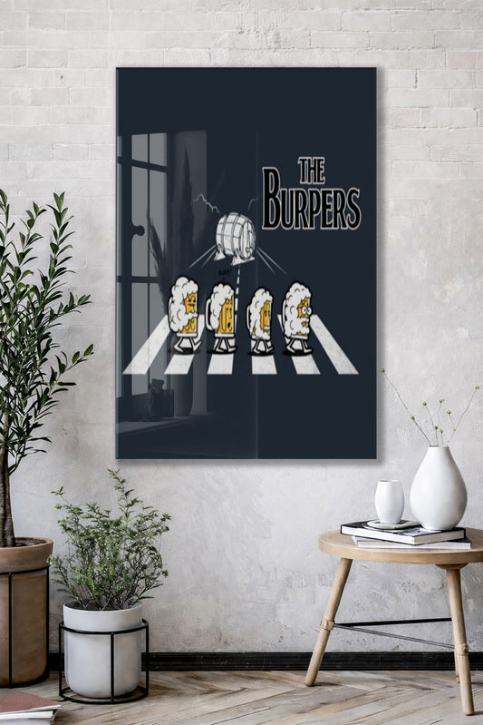 The Burpers Mizahi Duvar Tablosu – Bira Temalı Yaya Geçidi Parodi Tasarım- Peony105