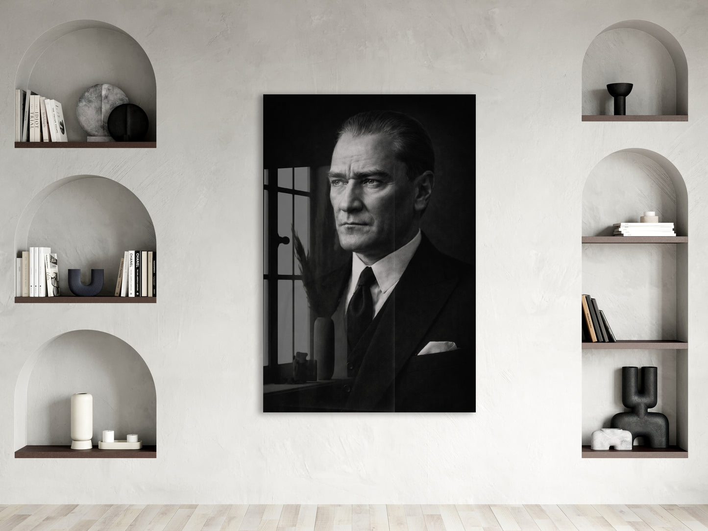 Mustafa Kemal Atatürk Cam Tablo - PeonyAta036