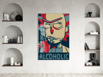 Rick and Morty Rick Portre Poster – Retro Stil Cam Duvar Dekoru- Peony113