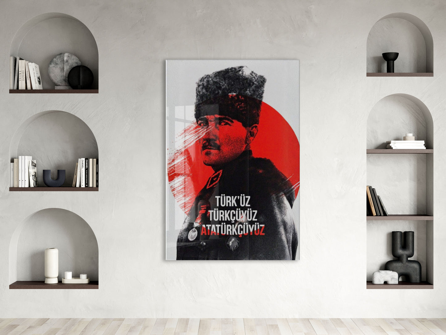 Mustafa Kemal Atatürk  | Modern Cam Tablo-PeonyAta107