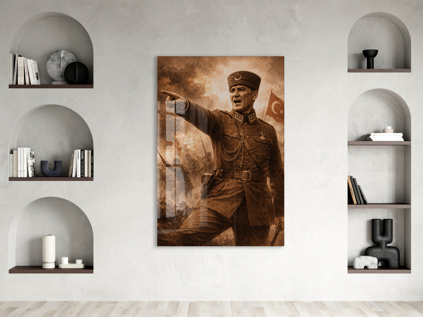 Mustafa Kemal Atatürk Cam Tablo - PeonyAta034