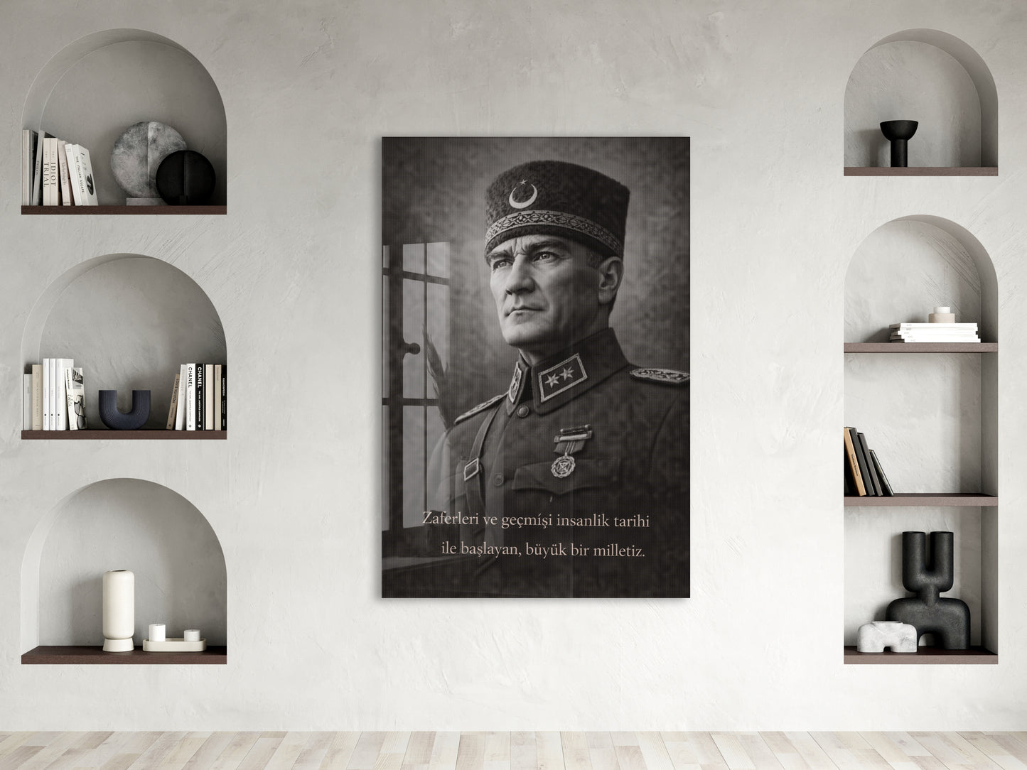 Mustafa Kemal Atatürk Cam Tablo - PeonyAta020