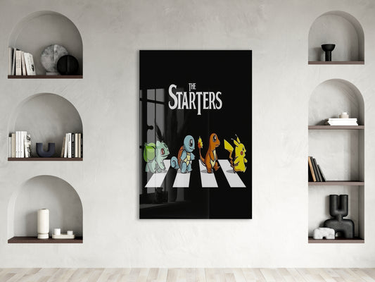 Pokemon The Starters Cam Tablo – Gamer ve Genç Odası Dekoru - Peony099