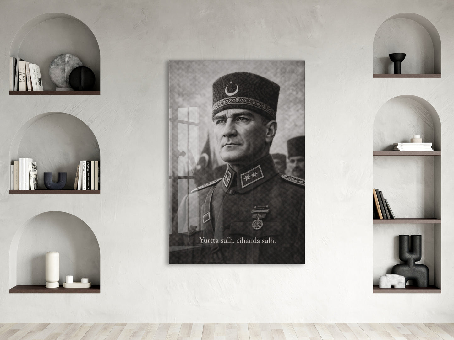 Mustafa Kemal Atatürk Cam Tablo - PeonyAta019