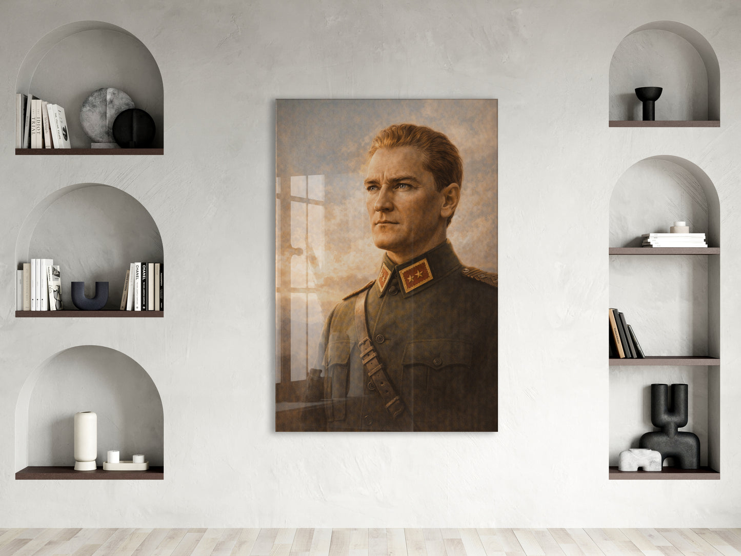 Mustafa Kemal Atatürk Cam Tablo - PeonyAta037