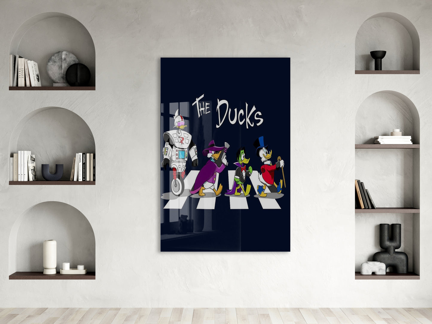The Ducks Mizahi  Cam Duvar Tablosu – Çapraz Geçit Konseptli Karakter Tasarım-106