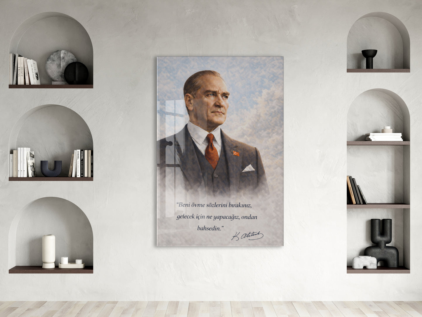 Mustafa Kemal Atatürk Cam Tablo - PeonyAta022