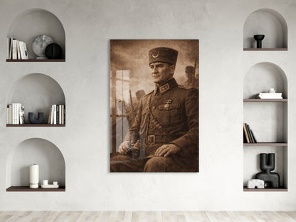 Mustafa Kemal Atatürk Cam Tablo - PeonyAta031