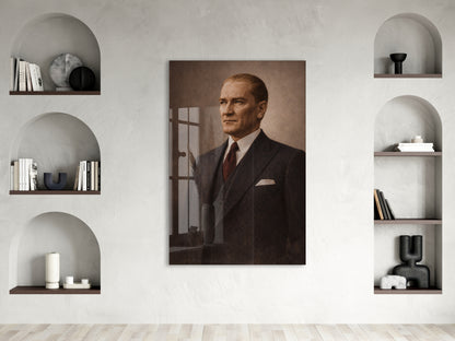 Mustafa Kemal Atatürk Cam Tablo - PeonyAta028
