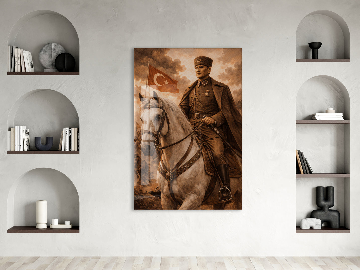 Mustafa Kemal Atatürk Cam Tablo - PeonyAta035