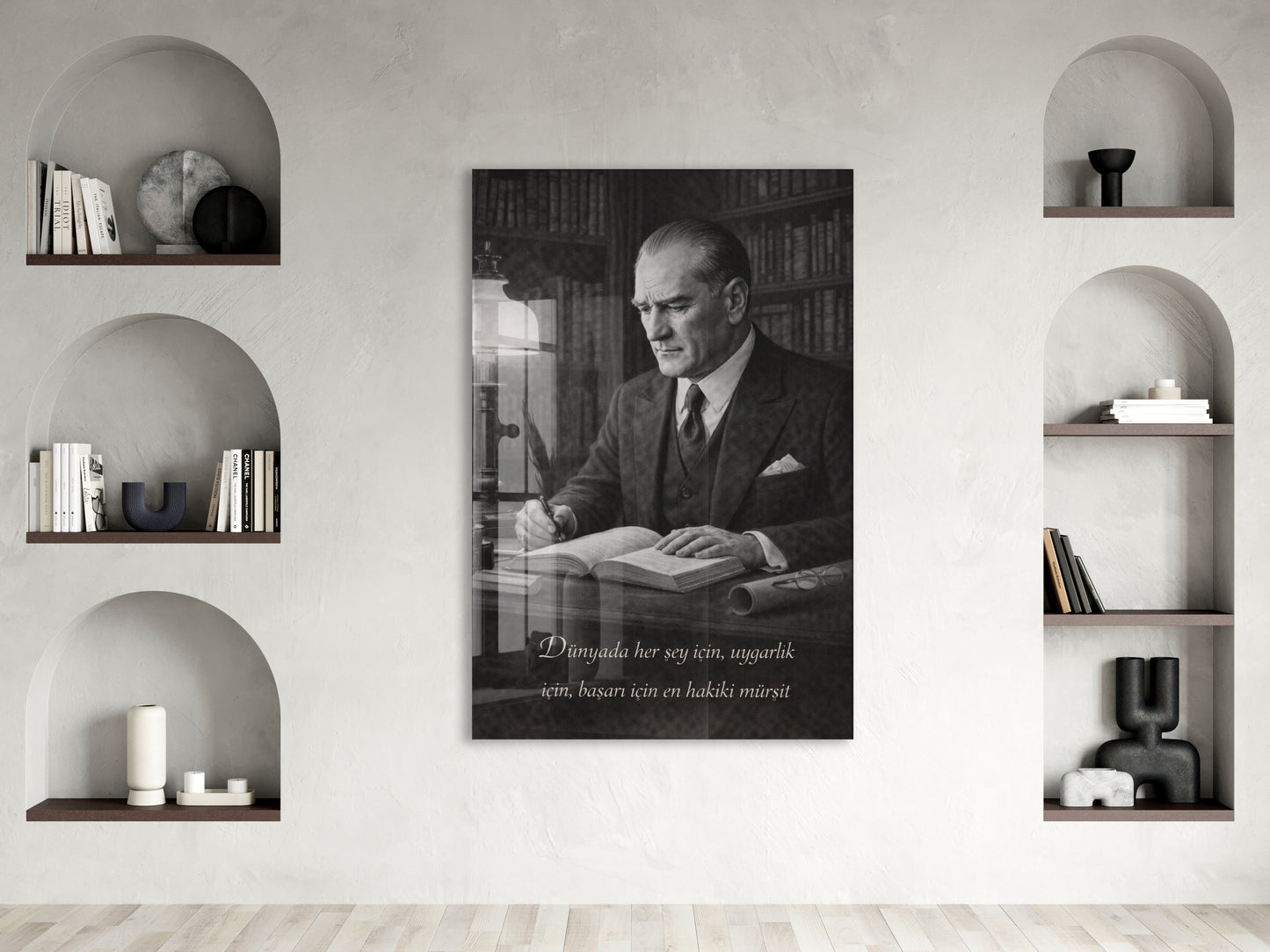 Mustafa Kemal Atatürk Cam Tablo - PeonyAta017