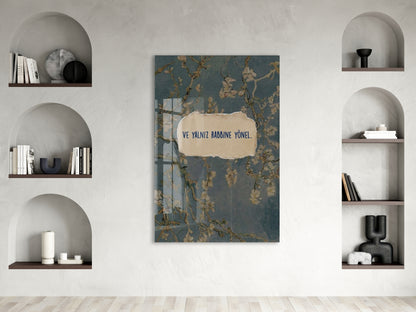 Ve Yalnız Rabbine Yönel Yazılı Cam Tablo - PeonyDini155