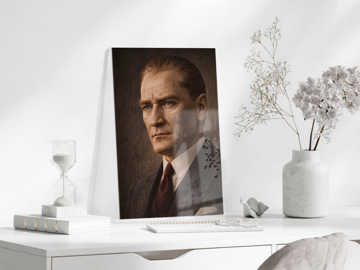 Mustafa Kemal Atatürk Cam Tablo - PeonyAta038