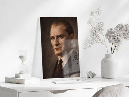 Mustafa Kemal Atatürk Cam Tablo - PeonyAta038
