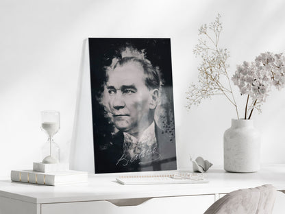 Mustafa Kemal Atatürk  | Modern Cam Tablo-PeonyAta102