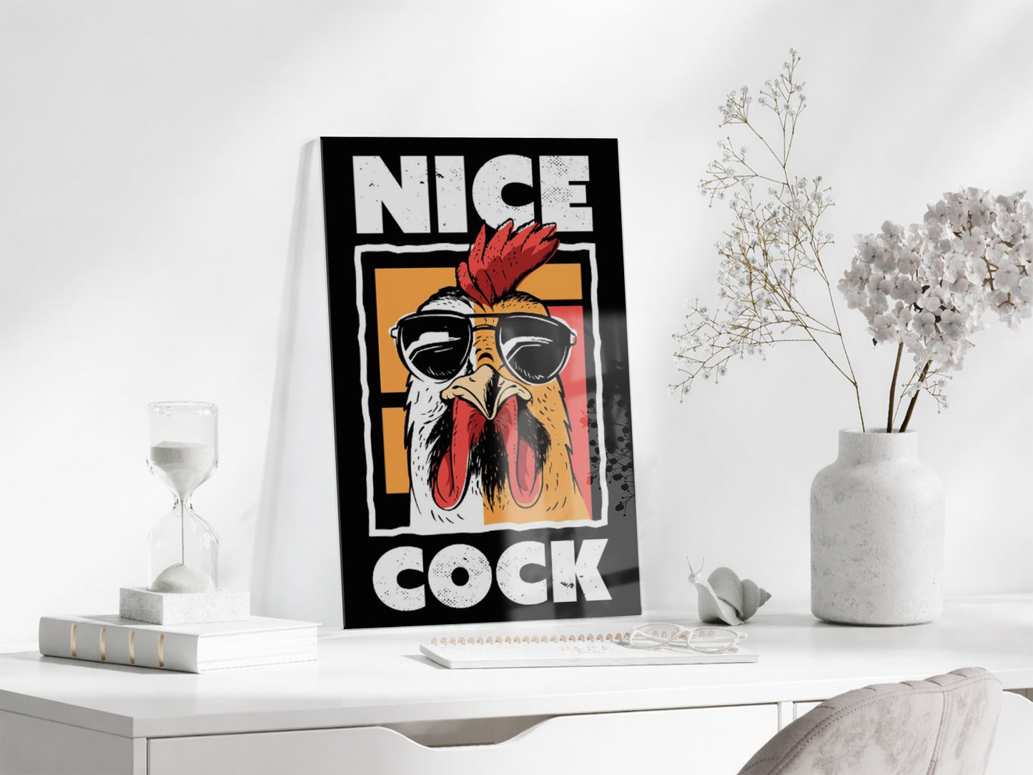 Pop Art Horoz Cam Tablo – Genç Odası ve Bar Dekoru - Peony094