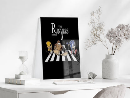 The Runners Crosswalk Konseptli Duvar Dekorasyonu – Mizahi Salon Tablosu- Peony102