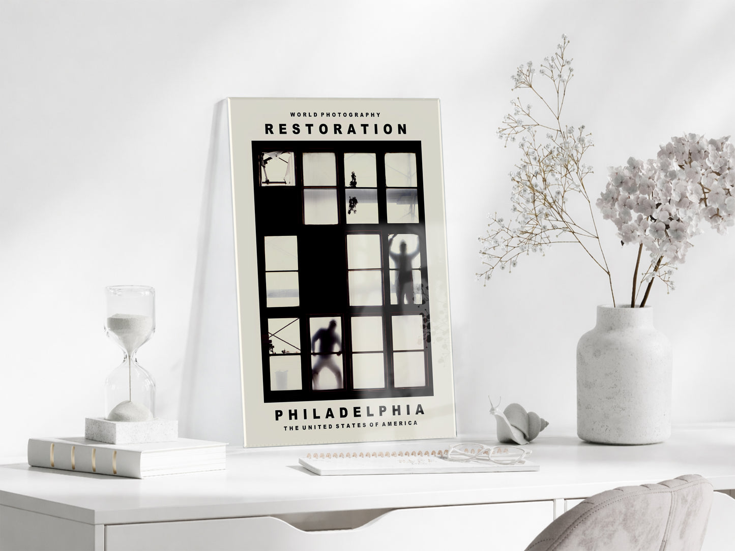 Philadelphia Fine Art Fotoğraf Cam Tablo | Modern Mimari ve Urban Photography UV Baskılı Temperli Cam Tablo - Peony164