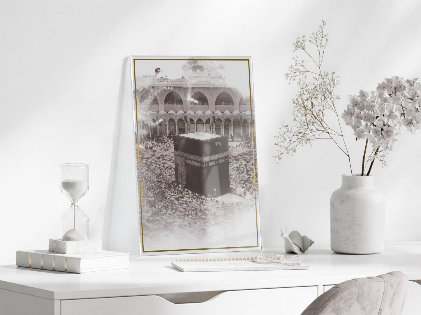 Kabe İslami Cam Tablo- PeonyDini058