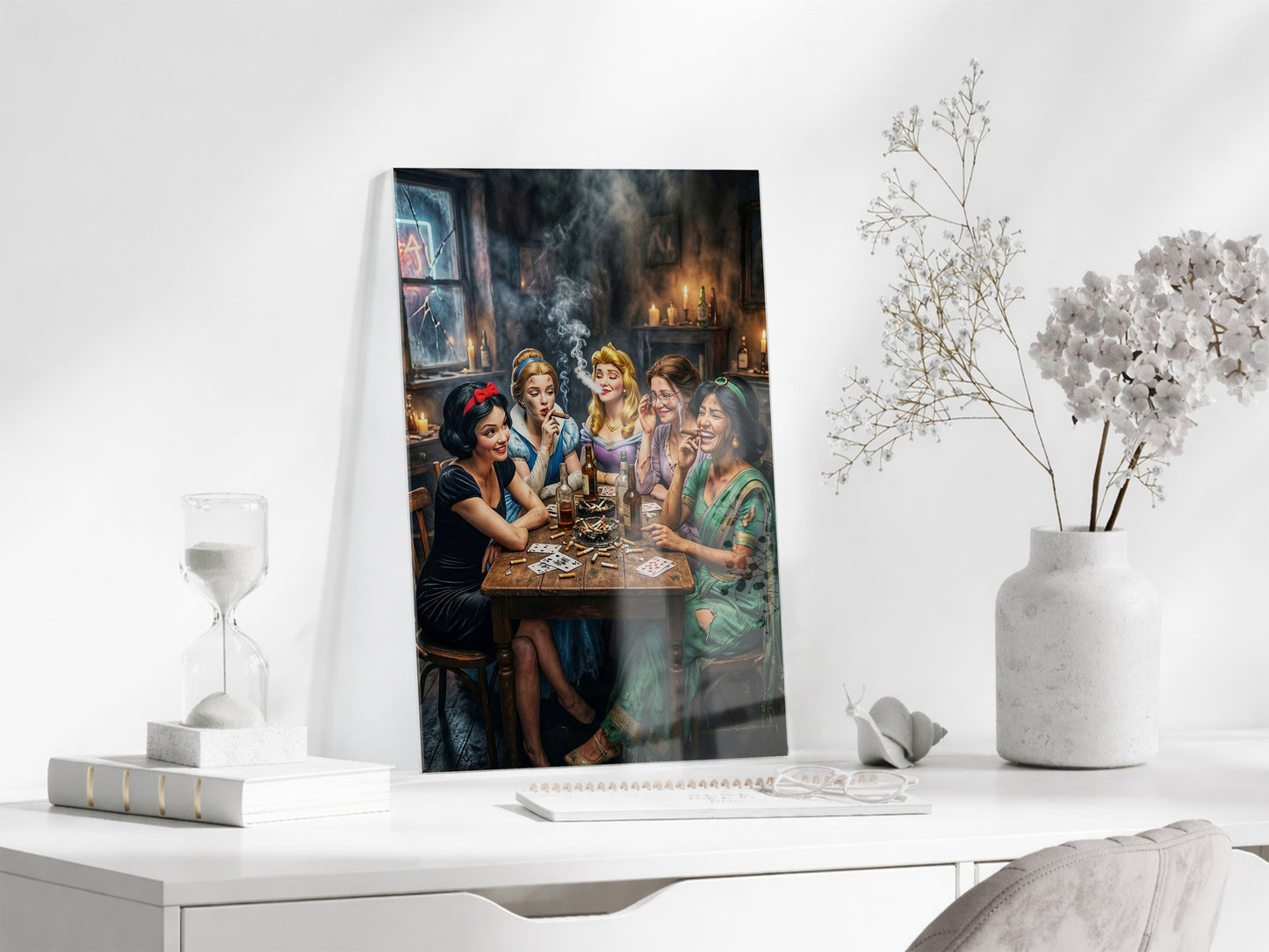 Sinema Tadında Poker Masası Tablosu – Modern & Retro Harman Duvar Sanatı - Peony107