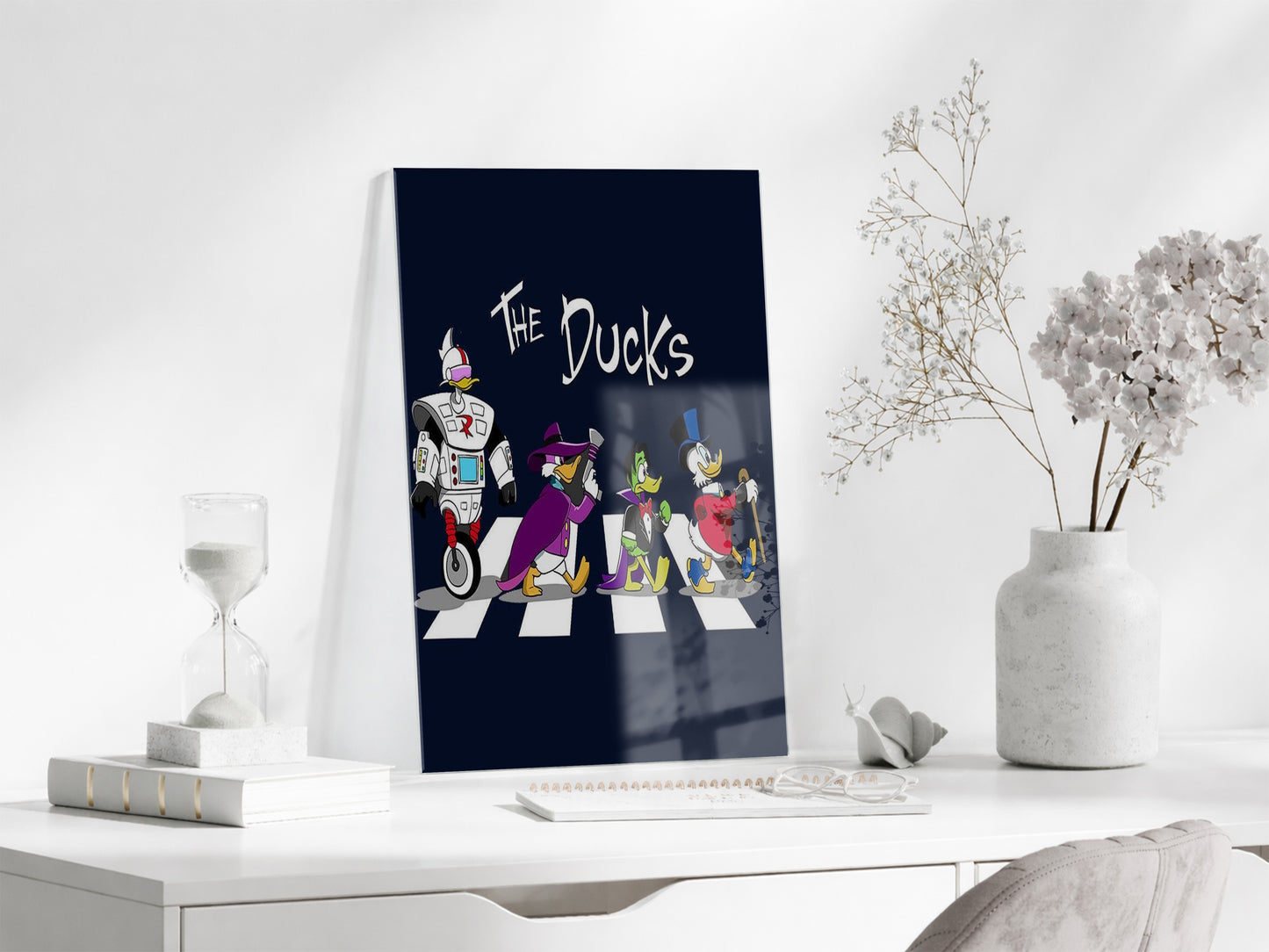 The Ducks Mizahi  Cam Duvar Tablosu – Çapraz Geçit Konseptli Karakter Tasarım-106