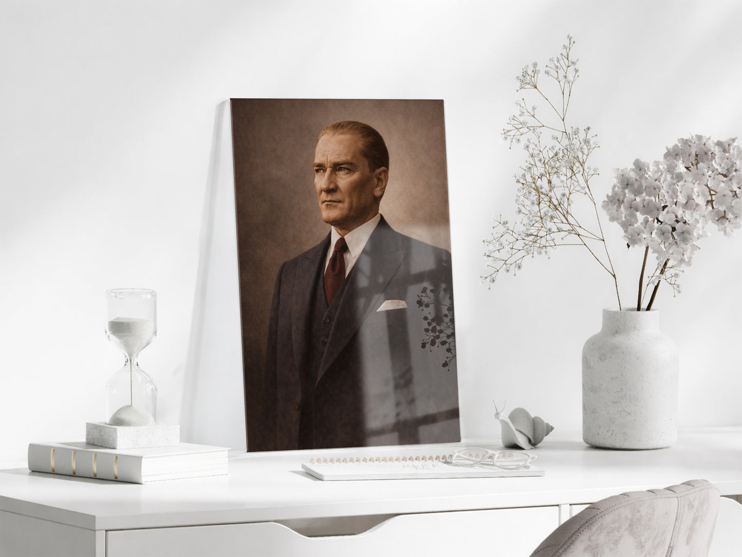 Mustafa Kemal Atatürk Cam Tablo - PeonyAta028