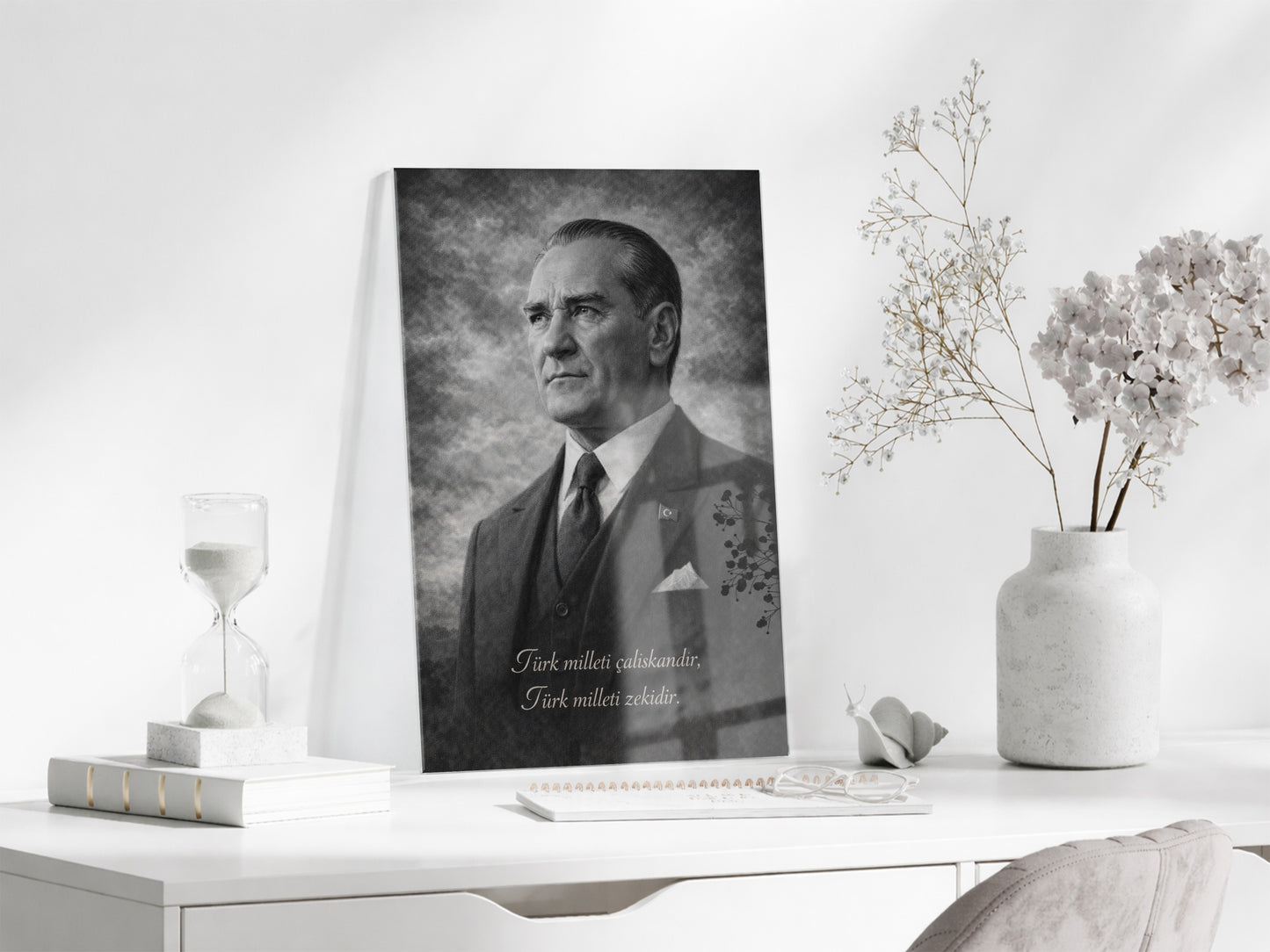 Mustafa Kemal Atatürk Cam Tablo- PeonyAta009