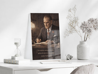 Mustafa Kemal Atatürk Cam Tablo - PeonyAta023