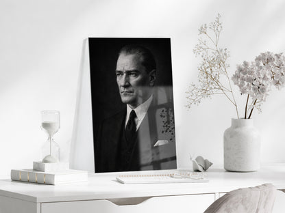 Mustafa Kemal Atatürk Cam Tablo - PeonyAta036