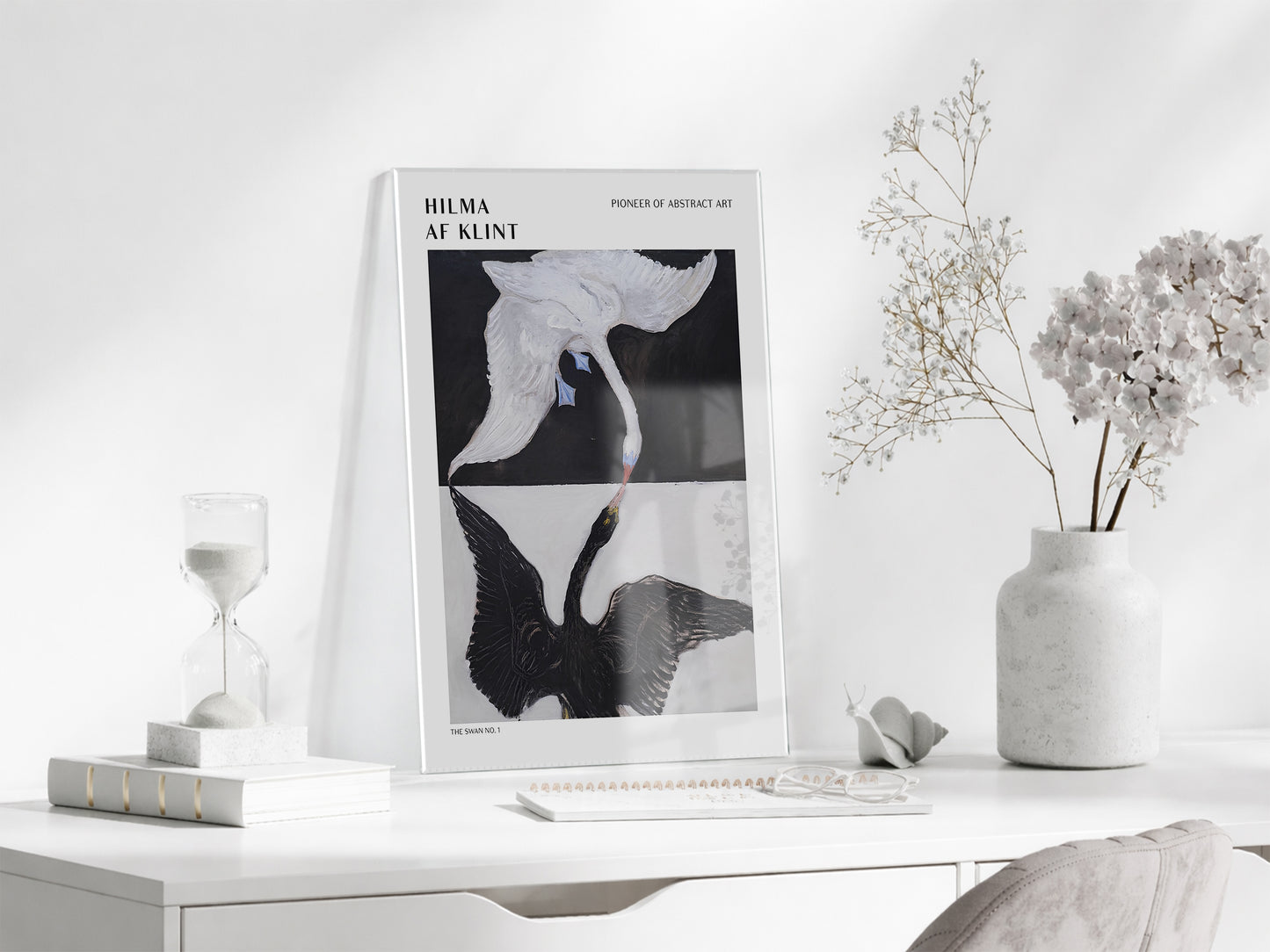 Hilma af Klint The Swan Cam Tablo | Modern Soyut Sanat Duvar Dekoru - Peony163