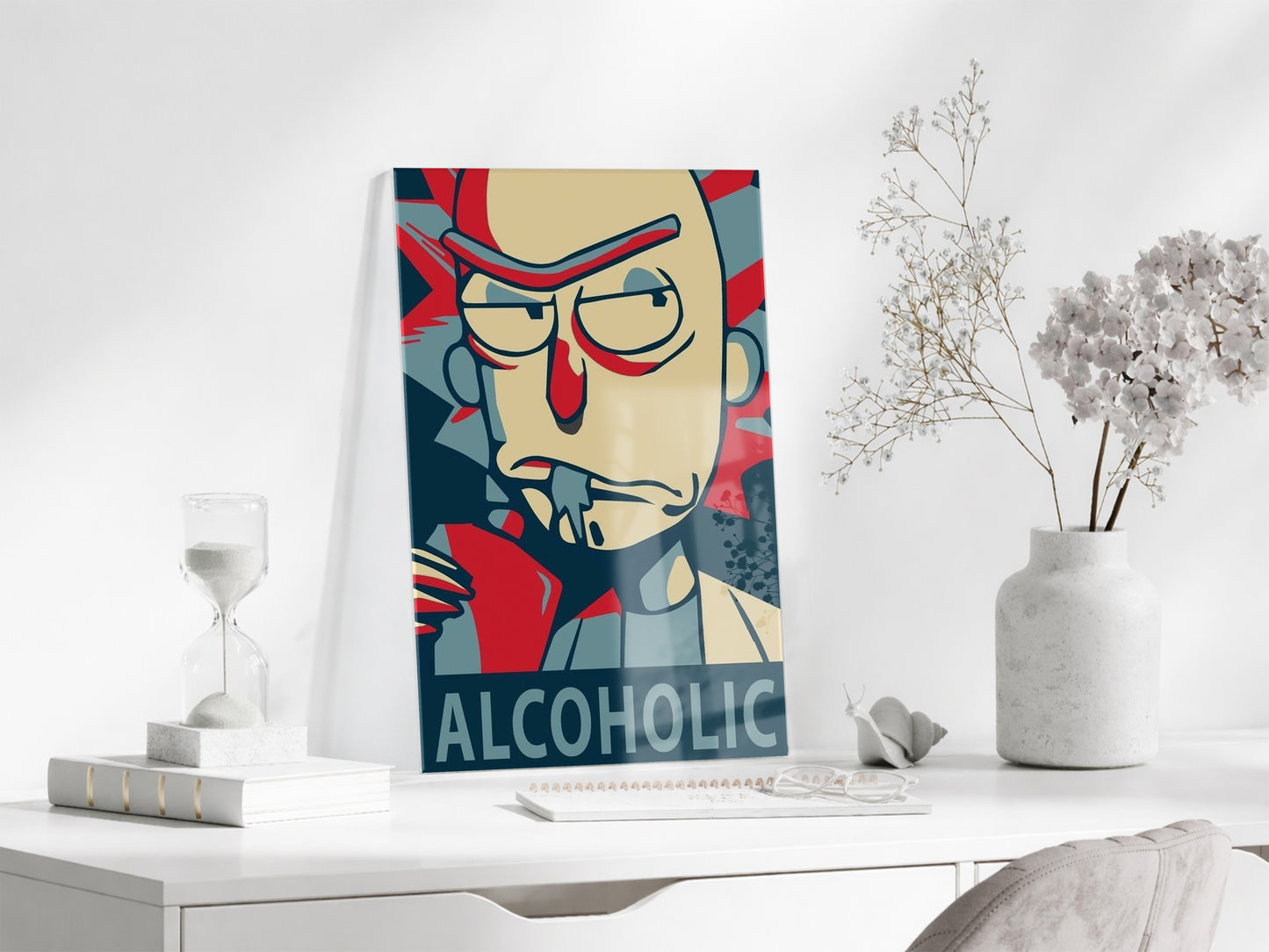 Rick and Morty Rick Portre Poster – Retro Stil Cam Duvar Dekoru- Peony113