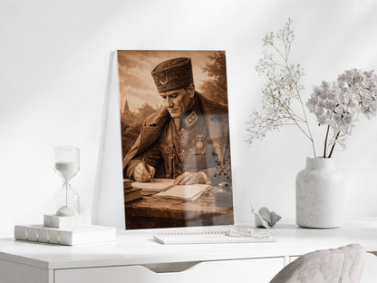 Mustafa Kemal Atatürk Cam Tablo - PeonyAta030