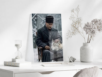 Mustafa Kemal Atatürk  | Modern Cam Tablo-PeonyAta100