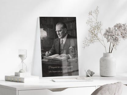 Mustafa Kemal Atatürk Cam Tablo - PeonyAta017