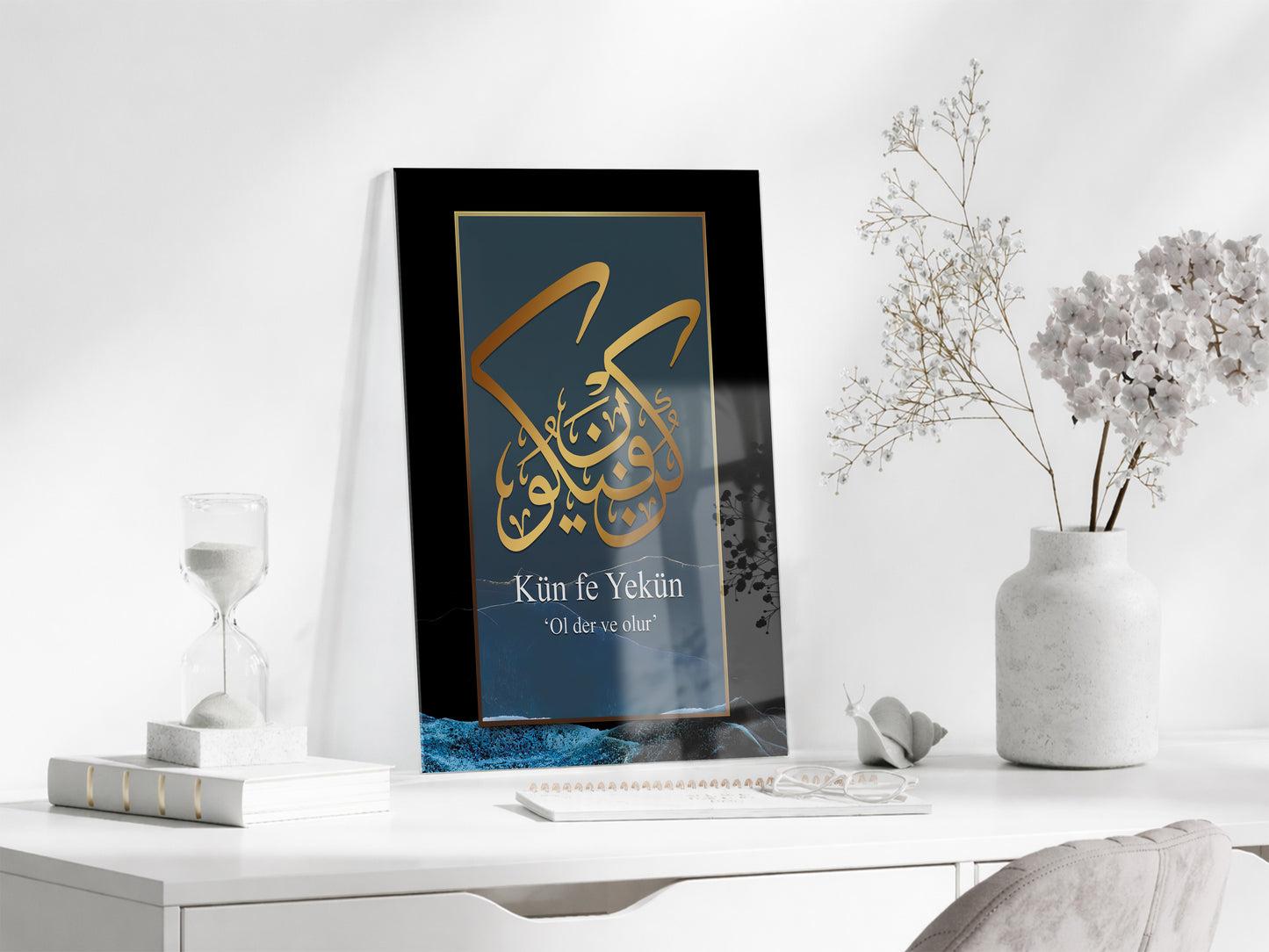 Kün Fe Yekün – Ol Der ve Olur | İlahi Kudret Cam Tablo - PeonyDini082