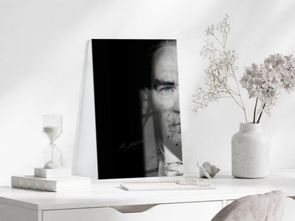 Mustafa Kemal Atatürk  | Modern Cam Tablo-PeonyAta096