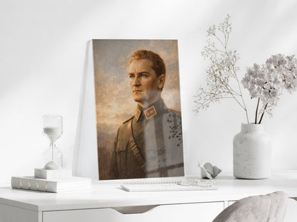 Mustafa Kemal Atatürk Cam Tablo - PeonyAta037