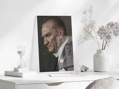 Mustafa Kemal Atatürk  | Modern Cam Tablo-PeonyAta108