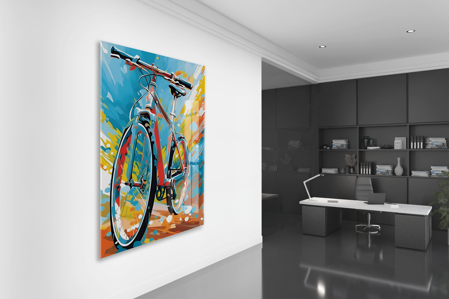 Özgürlüğe Pedal – Renkli Soyut Bisiklet Sanatı- Peony049