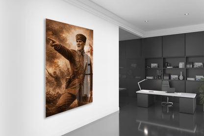 Mustafa Kemal Atatürk Cam Tablo - PeonyAta034