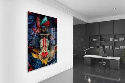 Etnik Desenli Maymun Portresi – Modern Dekoratif Tablo - Peony122