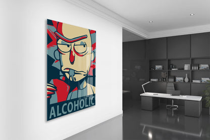 Rick and Morty Rick Portre Poster – Retro Stil Cam Duvar Dekoru- Peony113