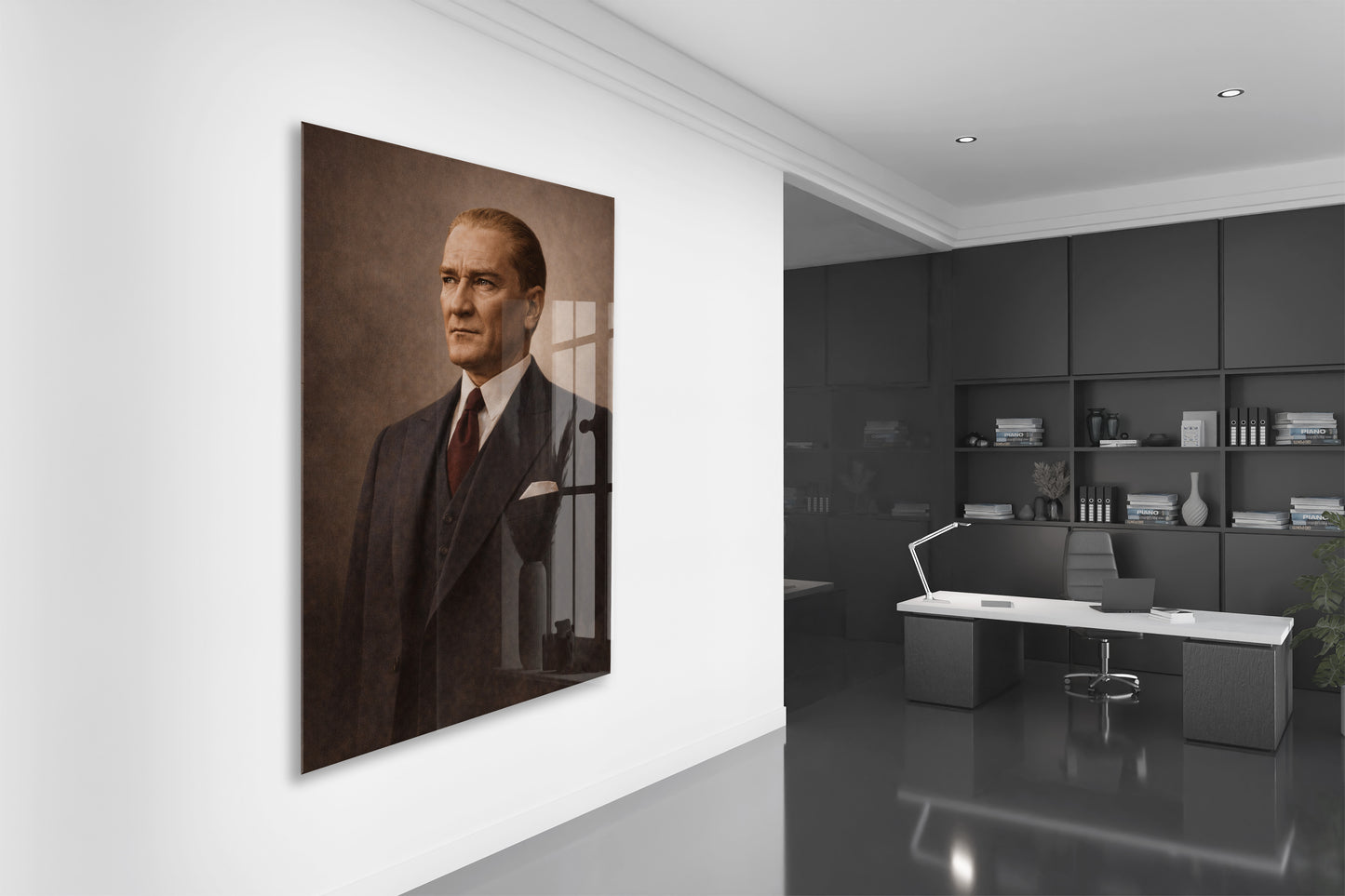 Mustafa Kemal Atatürk Cam Tablo - PeonyAta028