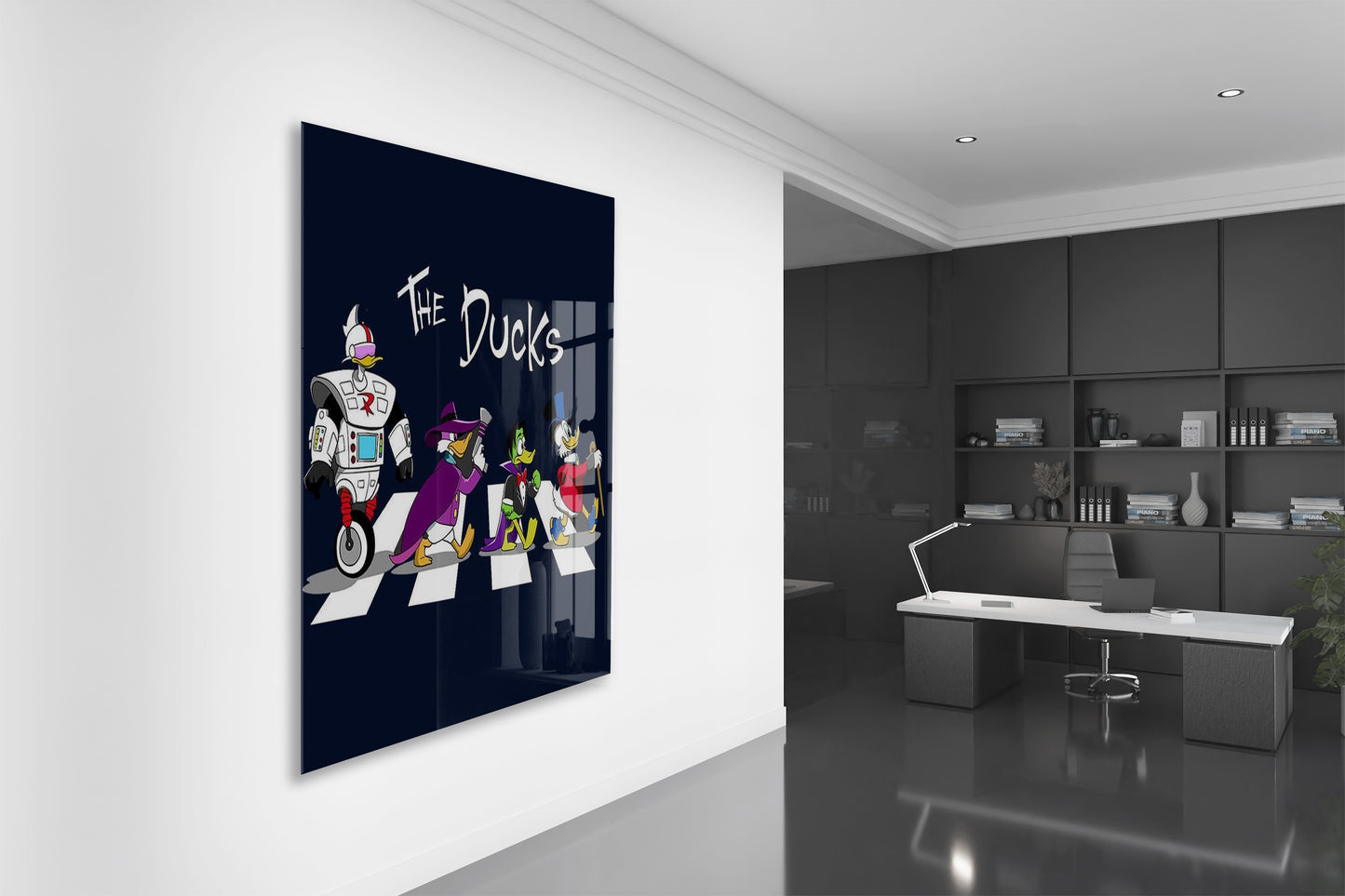 The Ducks Mizahi  Cam Duvar Tablosu – Çapraz Geçit Konseptli Karakter Tasarım-106
