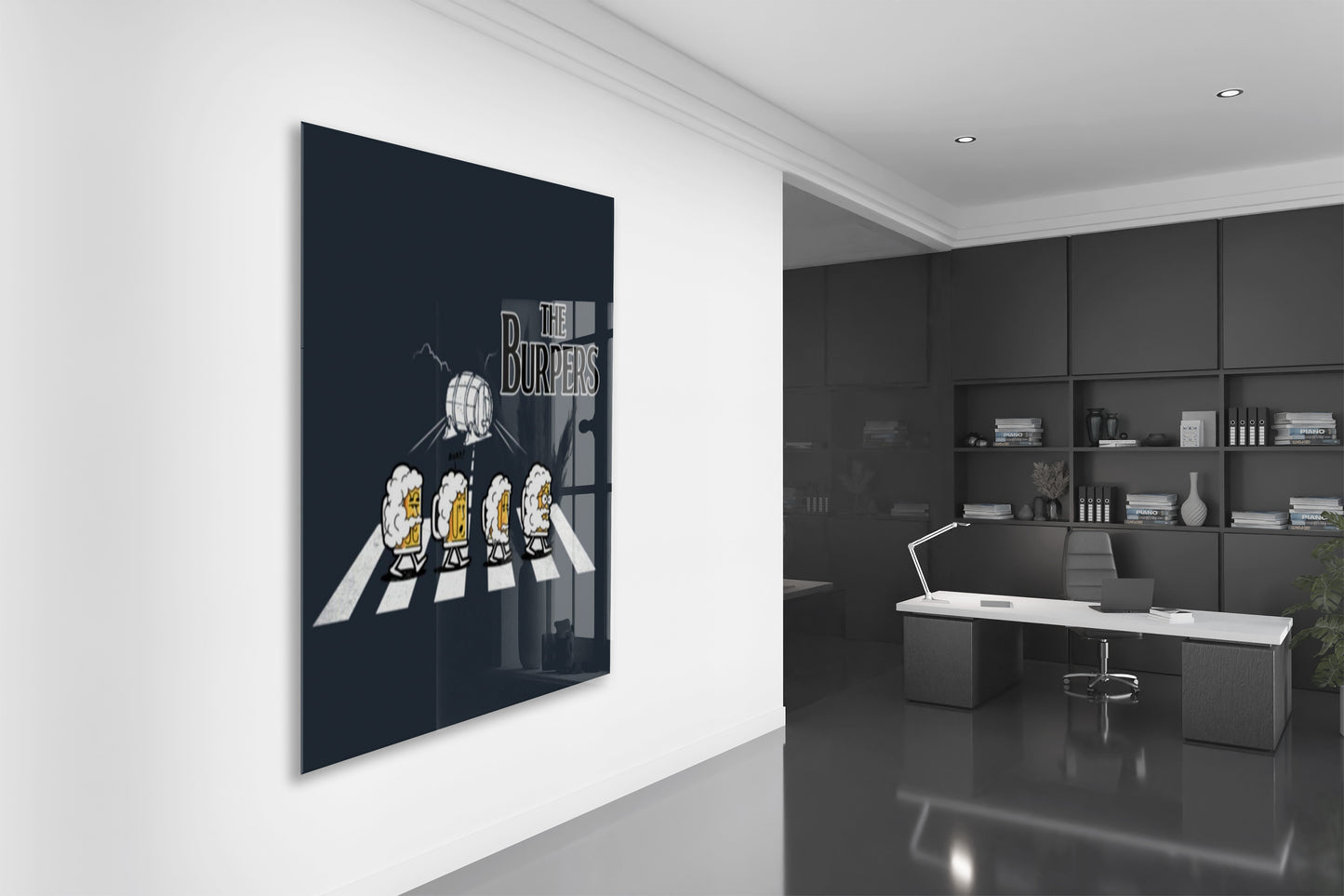 The Burpers Mizahi Duvar Tablosu – Bira Temalı Yaya Geçidi Parodi Tasarım- Peony105