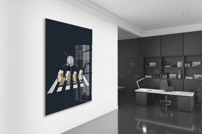 The Burpers Mizahi Duvar Tablosu – Bira Temalı Yaya Geçidi Parodi Tasarım- Peony105