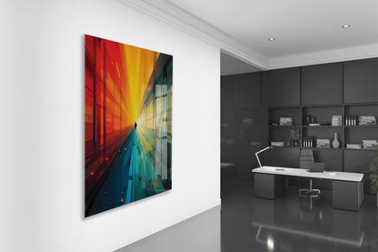 Işığa Doğru – Geleceğe Yürüyüşü Anlatan Modern Cam Tablo - Peony047